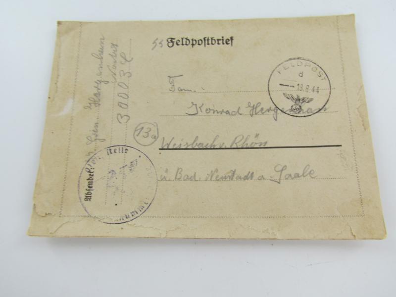 SS Field Post Envelope..dated 1944