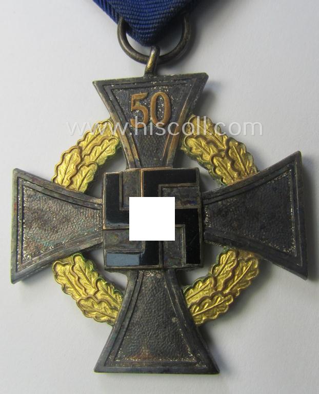 'Treuedienst Ehrenzeichen' being of the so-called: 'Sonderstufe' as awarded for 50 years of loyal-service