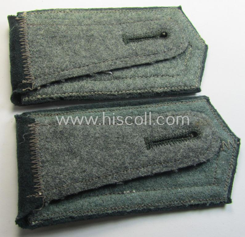 Attractive - and fully matching! - pair of WH (Heeres), early- (ie. pre-) war-period, 'M36'-pattern (pointed-styled!) and generic-pattern, 'cyphered' NCO-type shoulderstraps as was intended for a: 'Feldwebel des Infanterie-Regiments 101'