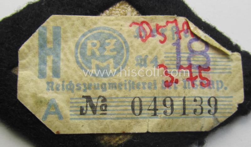 Stunning, N.S.K.K. (ie. 'National Socialistisches Kraftfahr Korps') officers'-pattern, hand-embroidered 'Kraftfahrraute des 2. Model' being an example of the 'Extra-Qualität' showing extraordinary detail and that shows its attached 'RzM'-eti...