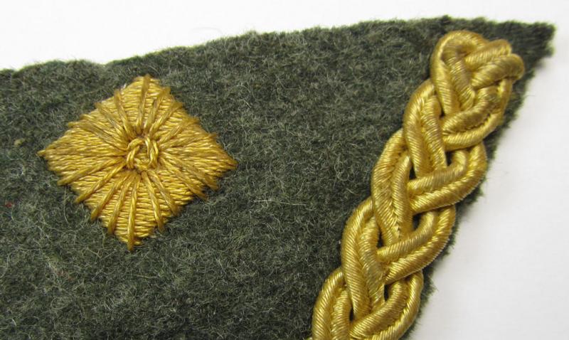 WH (Kriegsmarine ie. 'Küstenartillerie') rank-chevron (ie. 'Gefreitenwinkel') as was intended for an: 'Obergefreiter' as was intended for usage on the various field-grey-coloured, naval: 'Küstenartillerie'-tunics