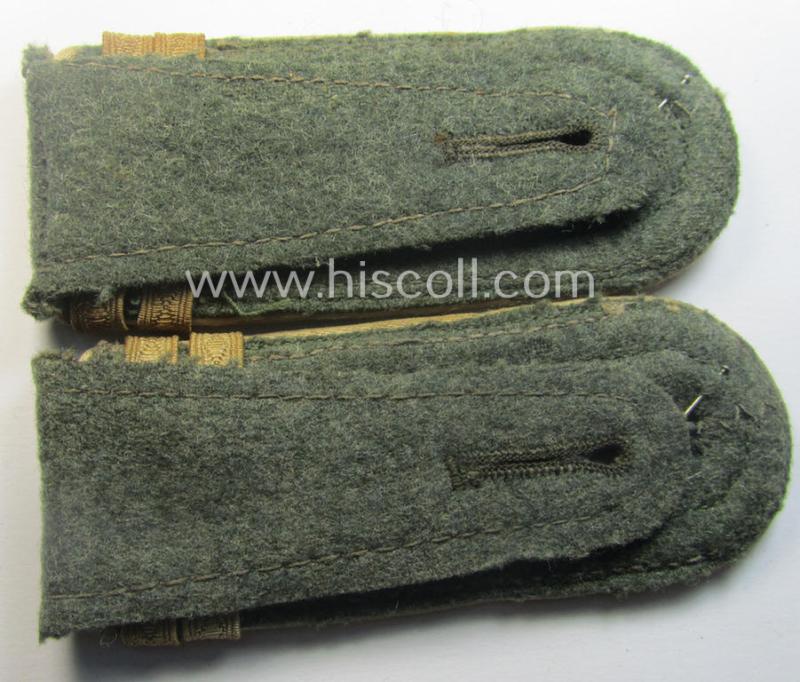 Pair of WH (Heeres) NCO-type (ie. 'M40- o. M43'-pattern) shoulderstraps as was intended for usage by an: 'Unterfeldwebel u. Offiziers-Anwärter eines Infanterie-Rgts.'