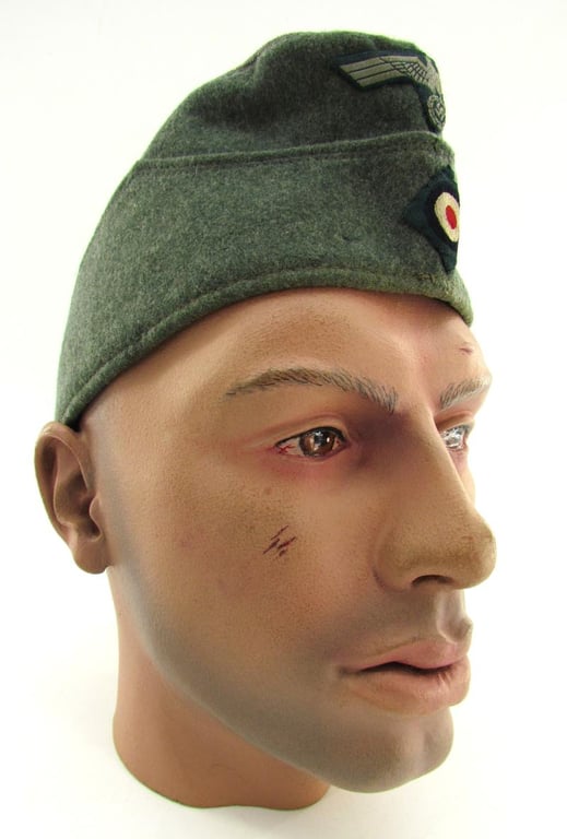 Wehrmacht (Heer) Field Cap (Schiffchen), Field-Upgraded to Officer