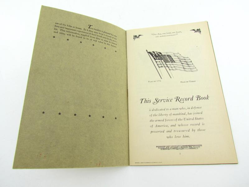 US WWII Service Record Book - Unissued