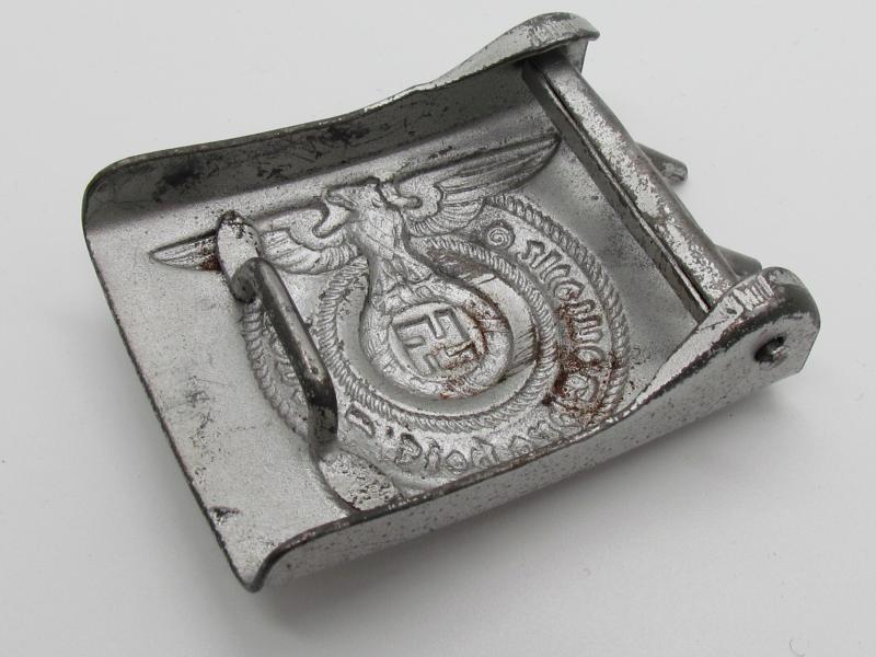 Unmarked Steel Waffen-SS buckle by Overhoff