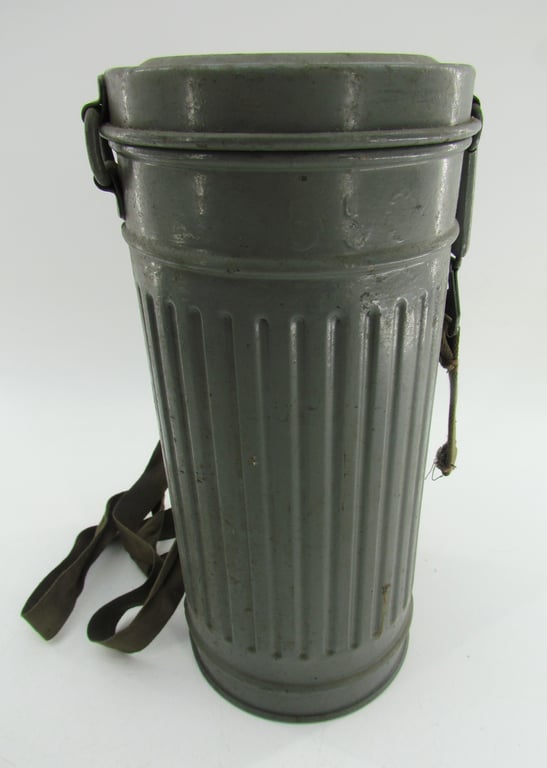 Kriegsmarine Grey Gasmask Cannister with straps