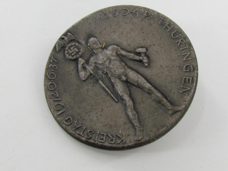 NSDAP Kreistag Thuringen Badge 1937 G Danner Mühlhausen