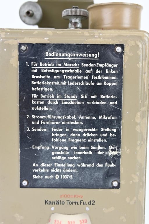 German WH Kleinfunksprecher D (Kl.Fu.Spr.D) 'Dorrette'