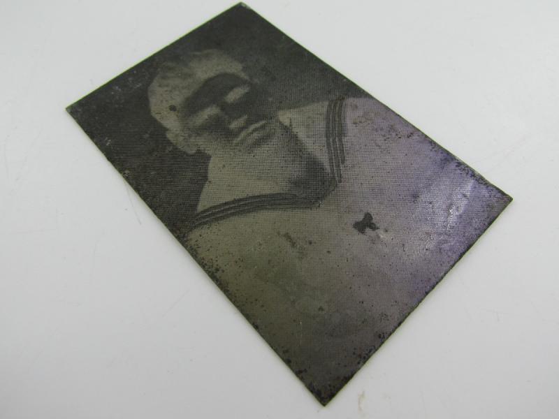 Original German Newspaper Photo “Druckplatte” (printing plate)