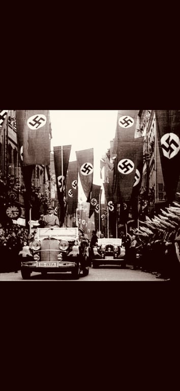 HUGE WWII GERMAN NSDAP PARTY BUILDING BANNER