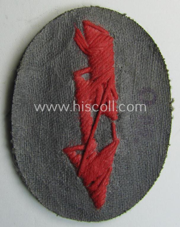 WH (Heeres) trade- and/or special-career insignia ie. hand-embroidered signal-blitz: 'Artillerie-Trpn.'