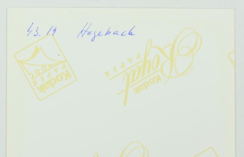 Signature of Luftwaffe KC-OLC&S Recipient 'Hermann Hogebach'