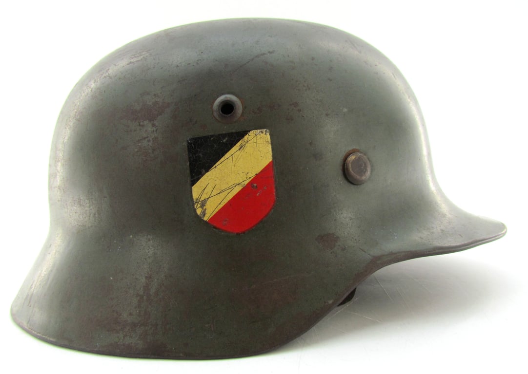 Wehrmacht Heer Untouched M35 Double Decal Helmet – ET68 – 1937 Liner