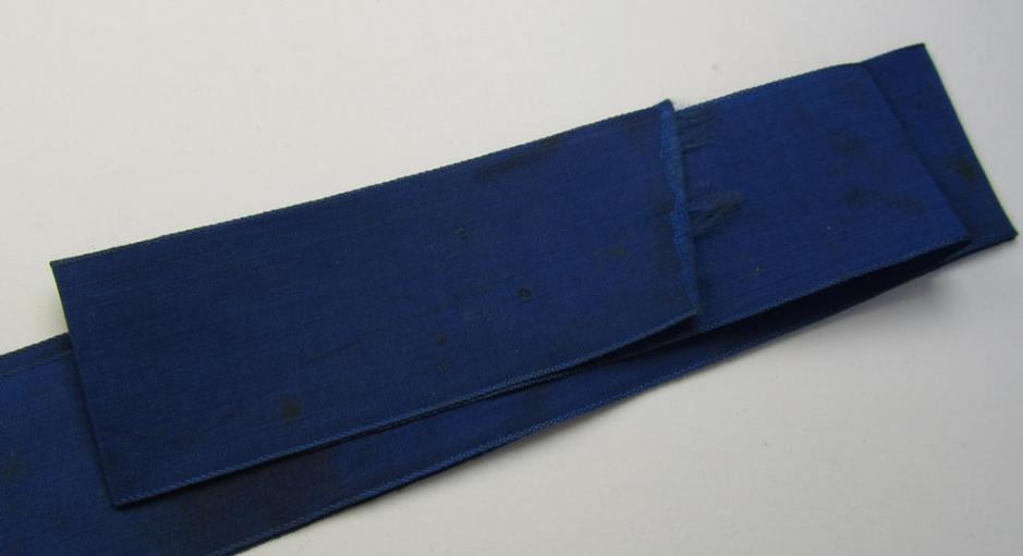 Stunning - and with certainty very rarely encountered! - Marine-HJ- (ie. 'Marine-Hitlerjugend'-) related cap-tally (ie. 'Mützenband') which is entitled: 'Reichsseesportschule I - H.J. - Gorch Fock'