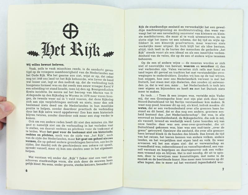 Dutch SS Booklet 'Vormingsbladen' Loumaand 1942