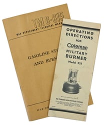 US WW2 TM 8-615 and Coleman Burner Manual