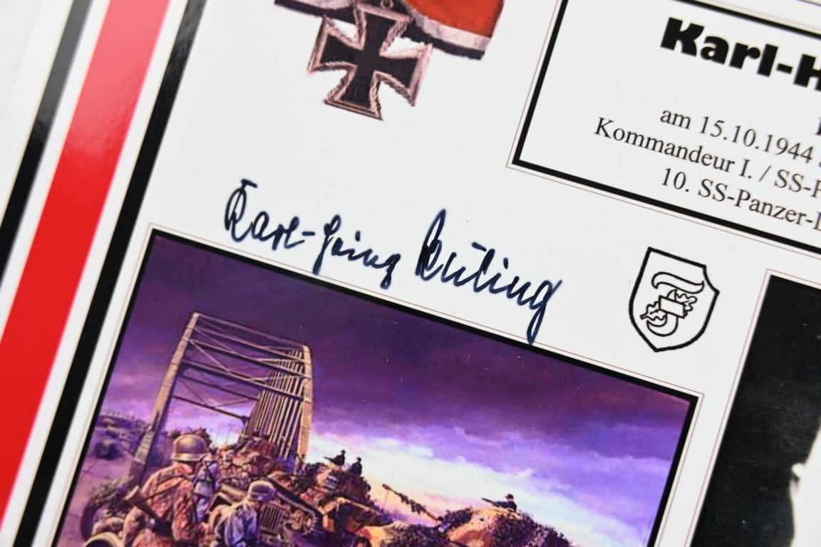 Signature of Waffen-SS KC Recipient 'Karl-Heinz Euling'