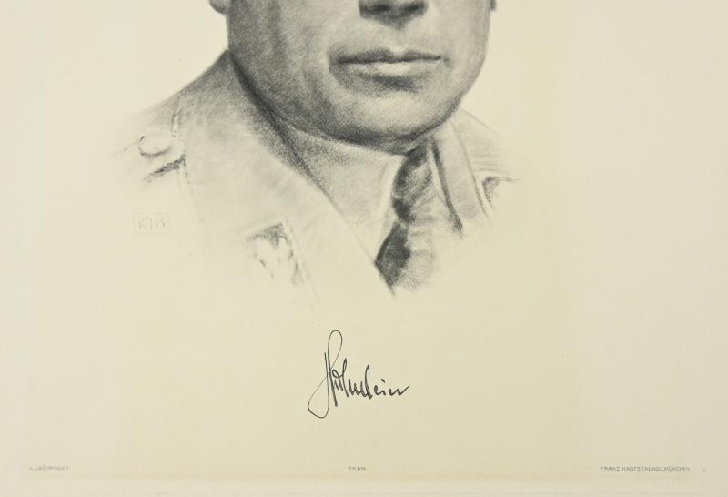 German Third Reich Litho 'Adolf Hühnlein' by K.J.Böhringer