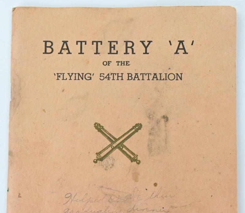 US WW2 54th Armoured Field Artillery Battallion Gratuation Booklet