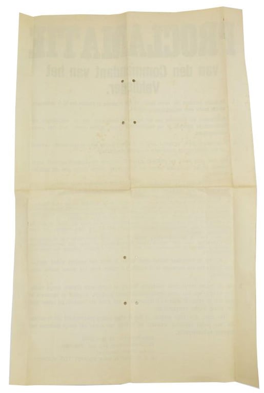 Dutch Proclamation Poster 12 May 1940