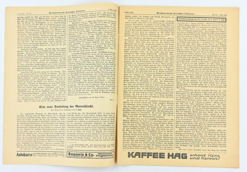 German Newspaper 'Reichsverband Deutsche Offiziere'
