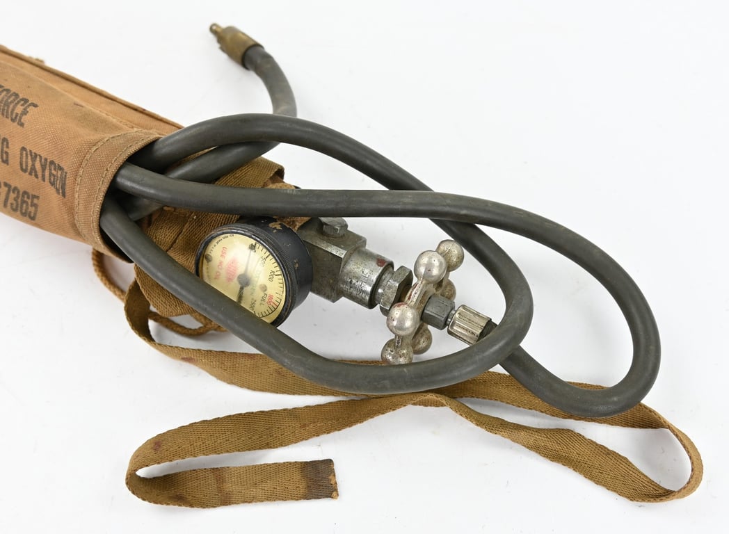 USAAF WW2 H-1 Bailout Oxygen Bottle and carrier