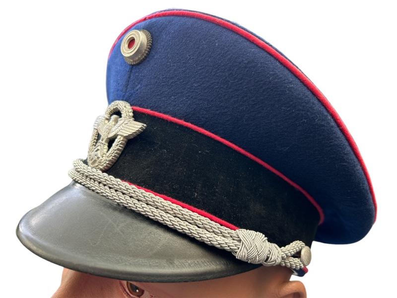 German Fire Police ( Feuerlösch Polizei ) Officer Visor Cap