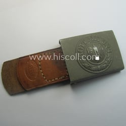 WH (Heeres) 'standard-pattern', field-grey-toned- and aluminium-based belt-buckle being...