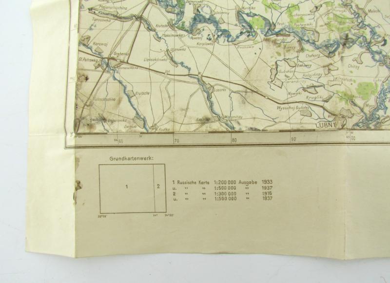 Wehrmacht "Verbessete Karte" Romny ( Ukrain )