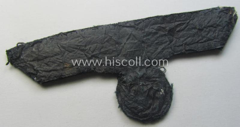 WH (Heeres) officers'-type, hand-embroidered breast-eagle (ie. 'Brustadler für Offiziere') as was executed in bright-silverish-coloured braid as was intended for usage on the various officers'-pattern tunics