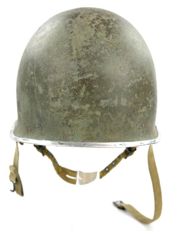 US WW2 307th Airborne Engineers Battalion Combat Helmet