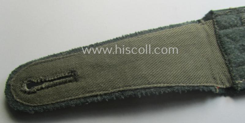 Single, early-period (ie. 'M36- o. M40'-pattern and pointed-styled) WH (Heeres) 'cyphered', NCO-type shoulderstrap as was intended for an: 'Unteroffizier u. Mitglied des Panzerjäger-Rgts. 37'