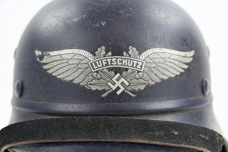 German M35 Luftschutz Beaded Helmet