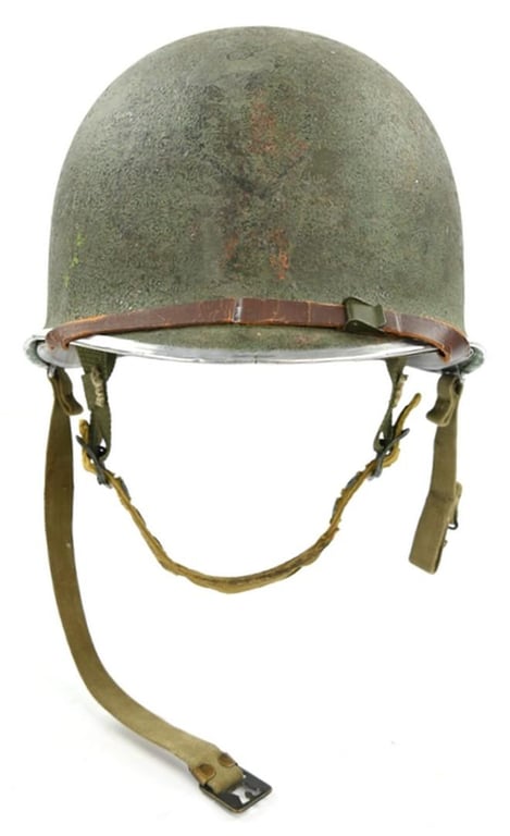 US WW2 307th Airborne Engineers Battalion Combat Helmet