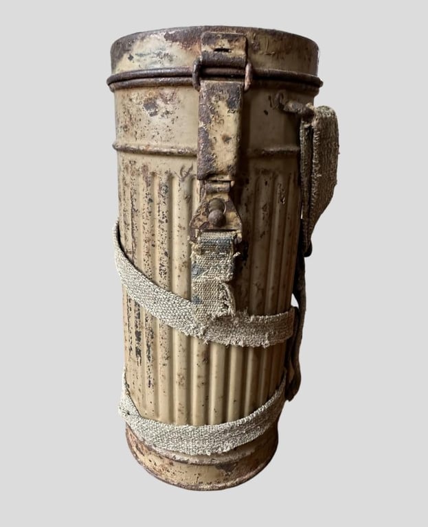 WH (HEER) Tan Painted Gasmask Canister