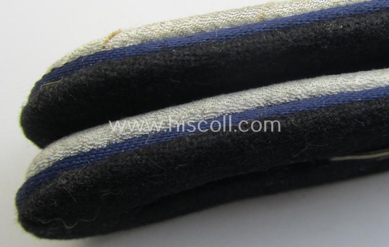 Pair of Waffen-SS, 'cyphered' officers'-type shoulderboards : 'Obersturmführer' (ie. lieutnant first-class) who served within the: 'Waffen-SS Sanitäts-Trpn.'