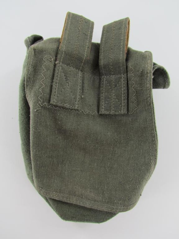 German Wehrmacht Gas Mask Filter Pouch 1944 Dated