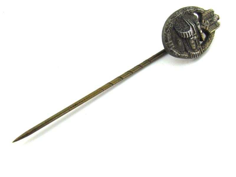 Miniature Panzer Combat Badge in Bronze