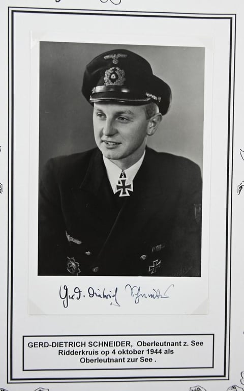 Signature of Kriegsmarine KC Recipient 'Gerd-Dietrich Schneider'