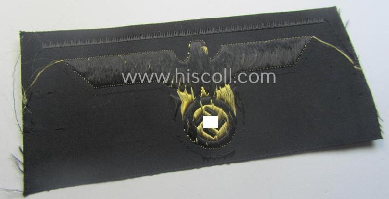 Scarcely found, RB- ('Reichsbahn'-) related, 'BeVo-'woven arm-eagle as was specifically intended for usage by an official of the: 'Deutsche Reichsbahn'