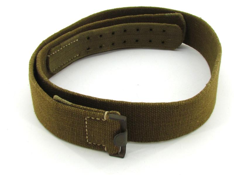 Wehrmacht ‘Afrikakorps’ tropical webbing belt with canvas tongue