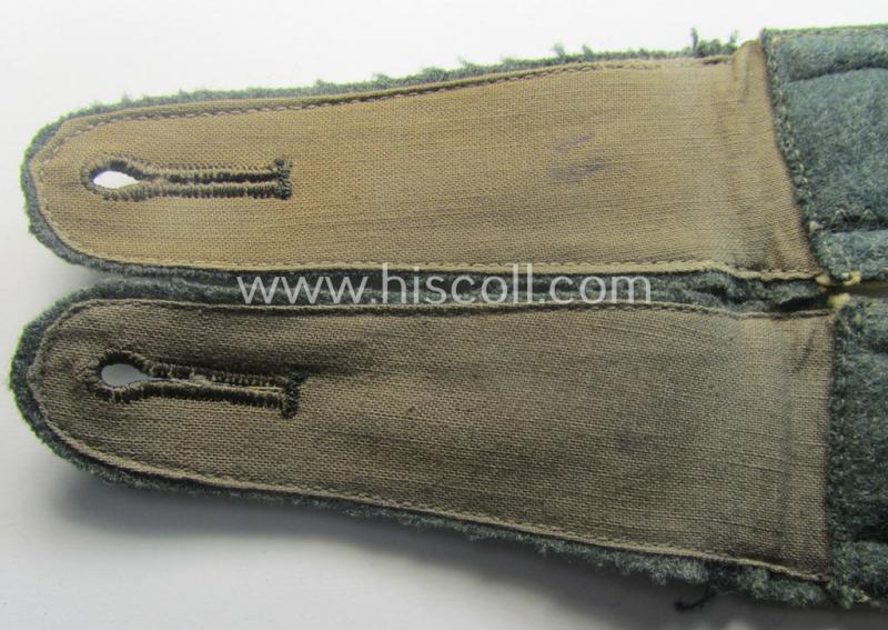 Pair of early- (ie. mid-) war-period WH (Heeres), 'M40'-pattern (rounded-styled and neatly 'cyphered') NCO-type shoulderstraps as was intended for an: 'Uffz. des Wehr-Ersatzdienstelle im Wehrkreises V'