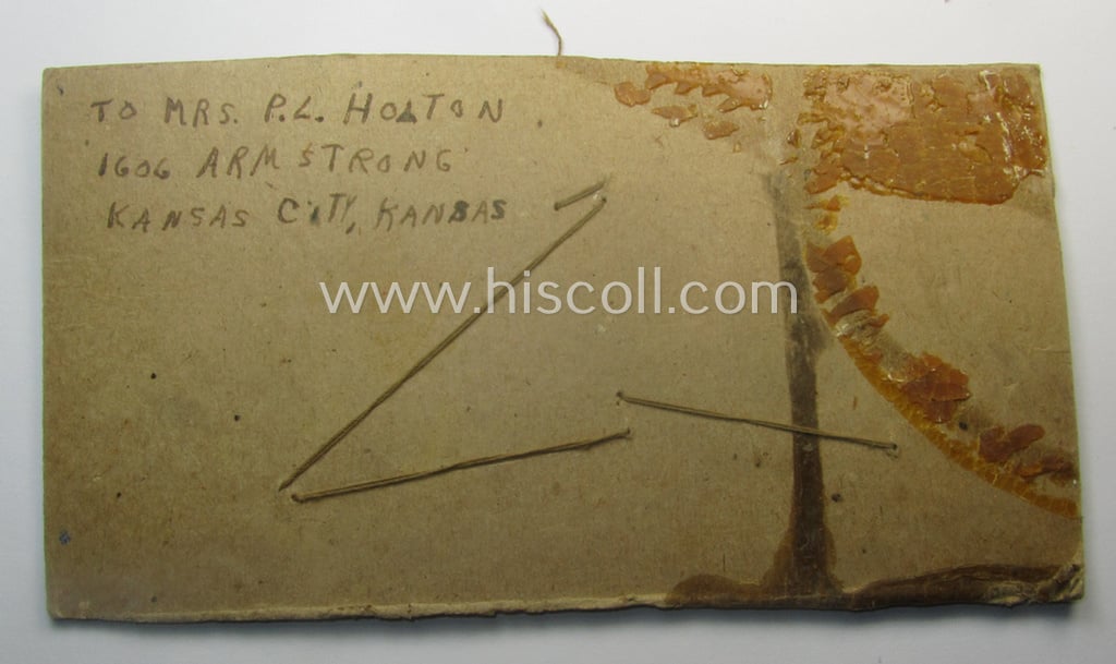 Interesting, WH (Luftwaffe) officers'- (ie. evt. NCO-) type breasteagle (ie. 'Brustadler') as was executed in neatly machine-woven silver-coloured thread (ie. 'flatwire-style') and that comes as GI-sent-back 'Christmas-souvenir'