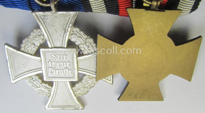 'Orden- o. Doppelspange' depicting a: 'Kriegsteilnehmerkreuz ohne Schwn.') and a: 'Treuedienst Ehrenzeichen der 2. Kl.'