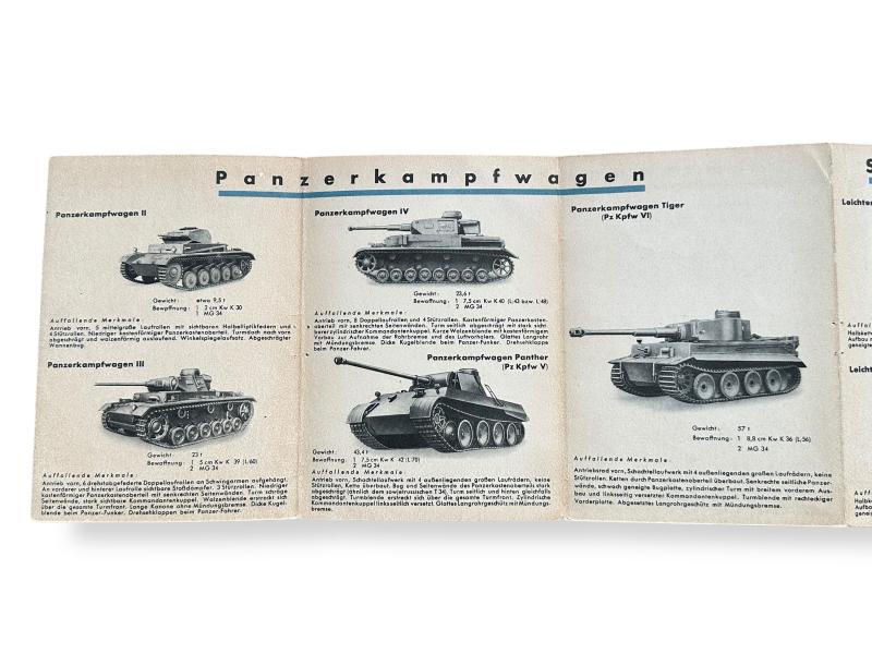 Recognition cards 'Panzer-Erkennungstafel'