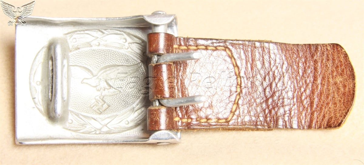 Luftwaffe Brown parade belt with Tabbed Aluminium Buckle