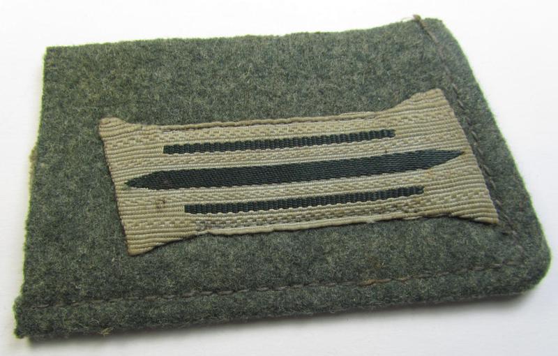 Interesting - albeit single! - 'cut-off' WH (Heeres) early- (ie. mid-war-) period EM-type collar-tab (ie.: 'Einheitskragenspiegel') being of the 'generic-type' as used by all branches of the: 'Deutsche Wehrmacht'