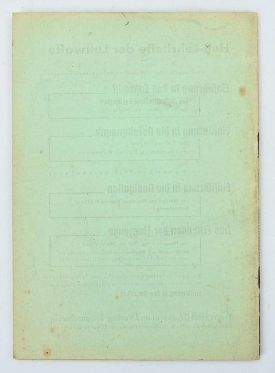German Third Reich Era Book 'Airplane Technoligy'