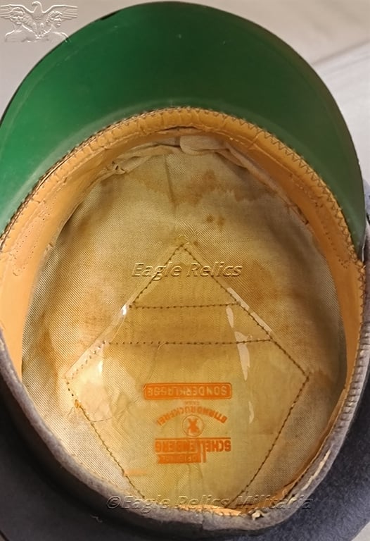 Rare Luftwaffe construction NCO visor cap Baupionier -Schellenberg