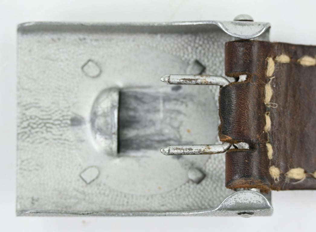 German Polizei Beltbuckle with Leather Tab